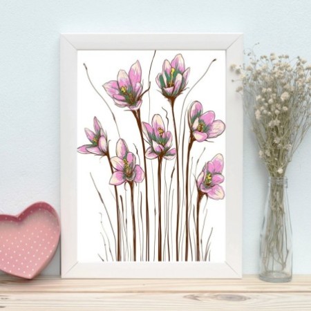 Pintura decorativa enmarcada MDF BC1407705432 multicolor 24x29 cm