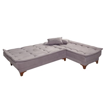 Sofá cama rinconera Kelebek derecho Gris - 867UNQ1417