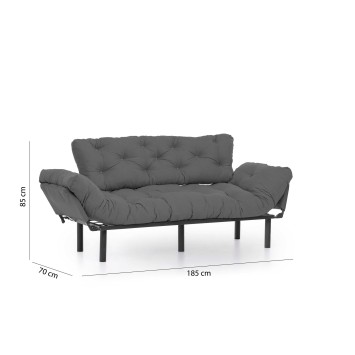 Sofá cama 3 plazas Nitta Triple Gris - 859FTN1362