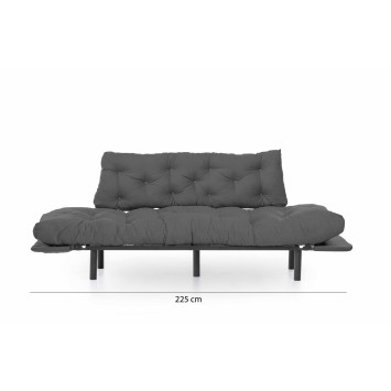 Sofá cama 3 plazas Nitta Triple Gris - 859FTN1362