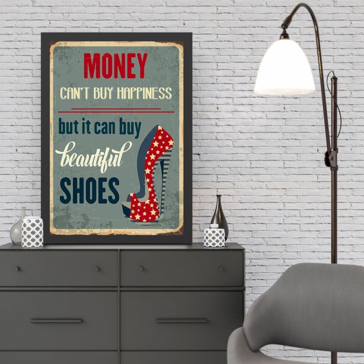 Pintura decorativa enmarcada MDF Money (40 x 55) multicolor 40x55 cm Pintura decorativa enmarcada MDF Money (40 x 55) multicolor 40x55 cm