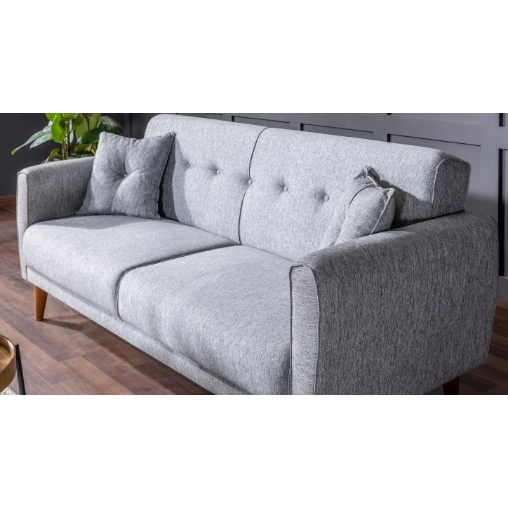 Set sofá cama sillón Aria TKM03-1008 Gris