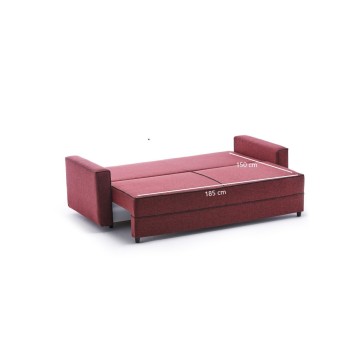 Sofá cama 3 plazas Ece Rojo burdeos - 825BLC2590