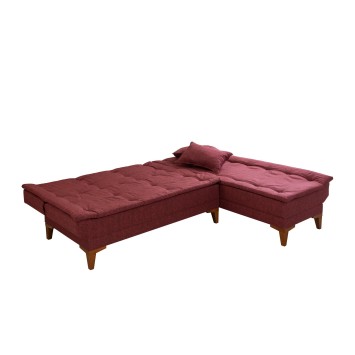 Sofá cama rinconera Santo Rojo burdeos - 867UNQ1660