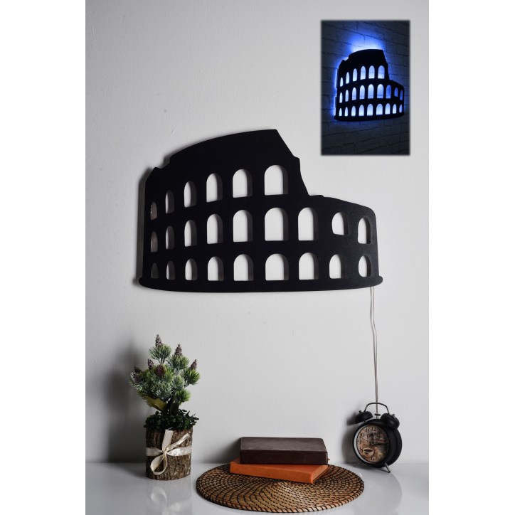 Iluminación LED decorativa Colosseum azul 60x40 cm