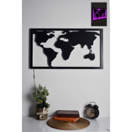 Iluminación LED decorativa World Map 2 rosa 71x40 cm