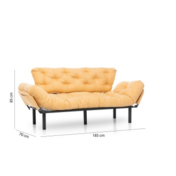 Sofá cama 3 plazas Nitta Triple Mostaza - 859FTN1364