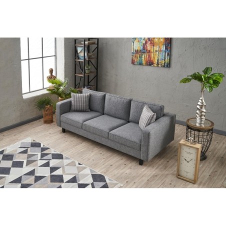 Sofá 3 plazas Kale Linen Gris