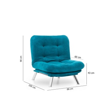 Sillón Misa Solo Verde petróleo - 859FTN1405