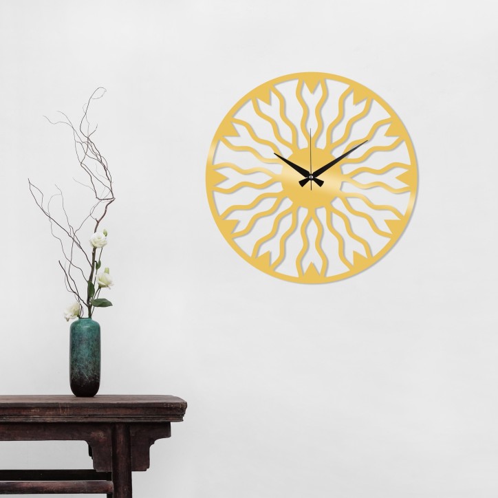 Reloj de pared metal Metal Wall Clock 21 oro 48x48 cm