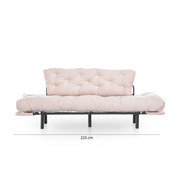 Sofá cama 3 plazas Nitta Triple Crema - 859FTN1360