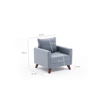 Sillón Bella Soft Tekli Azul - 825BLC1685