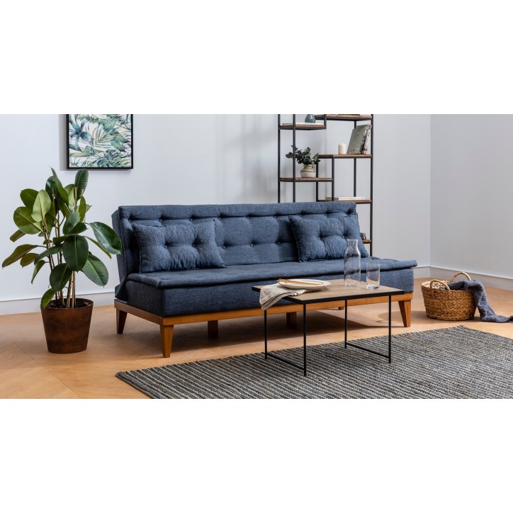 Set sofá cama sillón Fuoco Azul oscuro