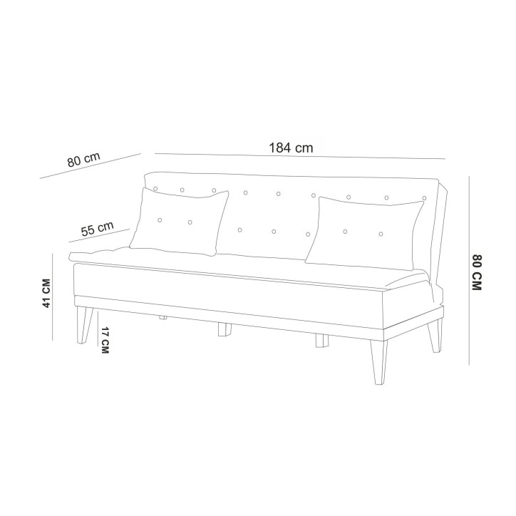 Set sofá cama sillón Fuoco Verde