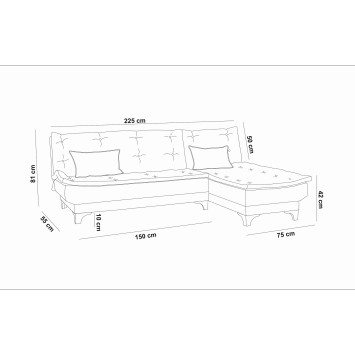 Sofá cama rinconera Santo S Crema - 867UNQ1914