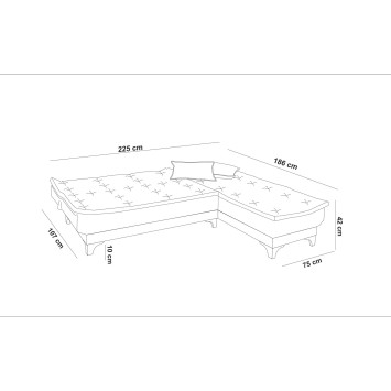 Sofá cama rinconera Santo S Crema - 867UNQ1914