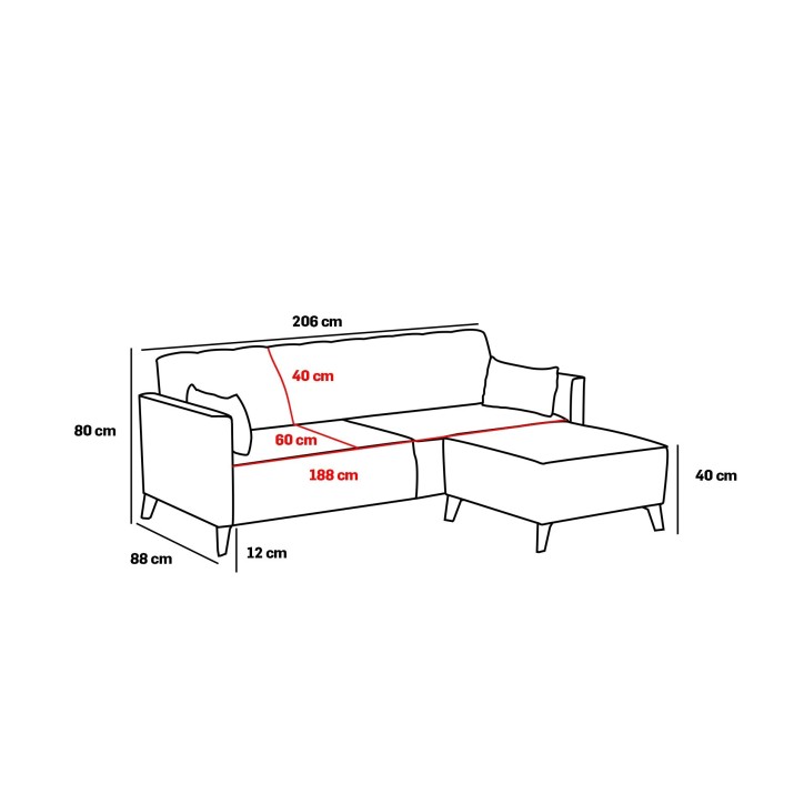 Sofá cama rinconera Ova Turquesa