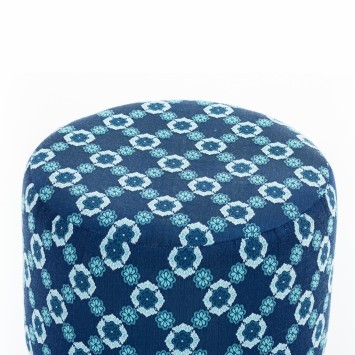 Puff Lucca Turquesa azul blanco - 825BLC1448