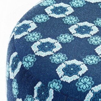 Puff Lucca Turquesa azul blanco - 825BLC1448