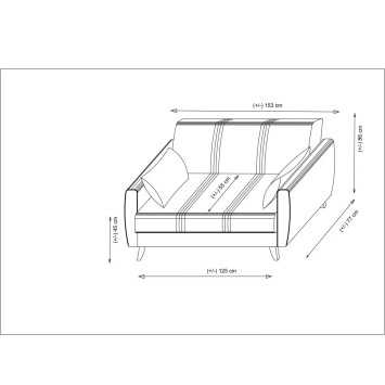 Sofá cama 2 plazas Zaden Beige - 730MST1110