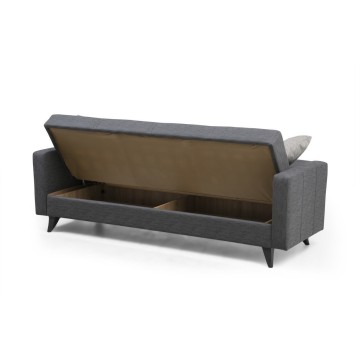 Sofá cama 3 plazas Polya Gris oscuro - 730MST1208