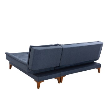 Sofá cama rinconera Santo izquierdo Azul oscuro - 867UNQ1929