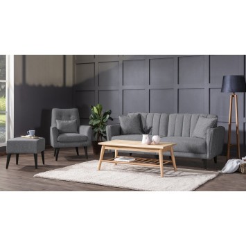 Set sofá cama sillón Aqua TAKIM4-S 94216 Gris oscuro - 867UNQ1679