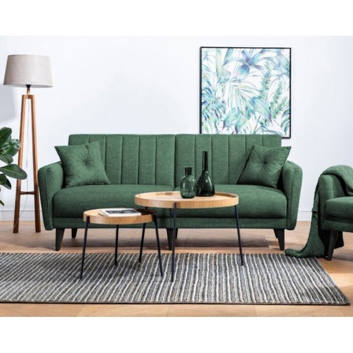 Set sofá cama sillón Aqua TAKIM7-S 1070 Verde