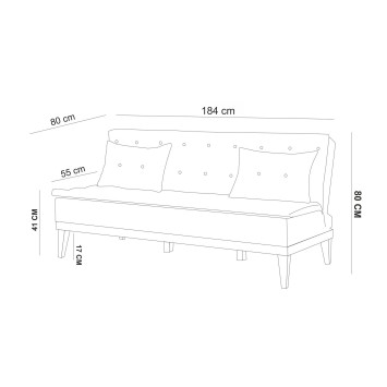 Set sofá cama sillón Fuoco TKM01-1053 Antracita - 867UNQ1602