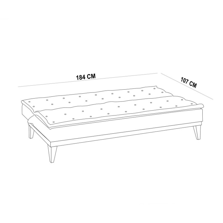 Set sofá cama sillón Fuoco TKM01-1053 Antracita