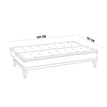 Set sofá cama sillón Fuoco TKM01-1053 Antracita - 867UNQ1602