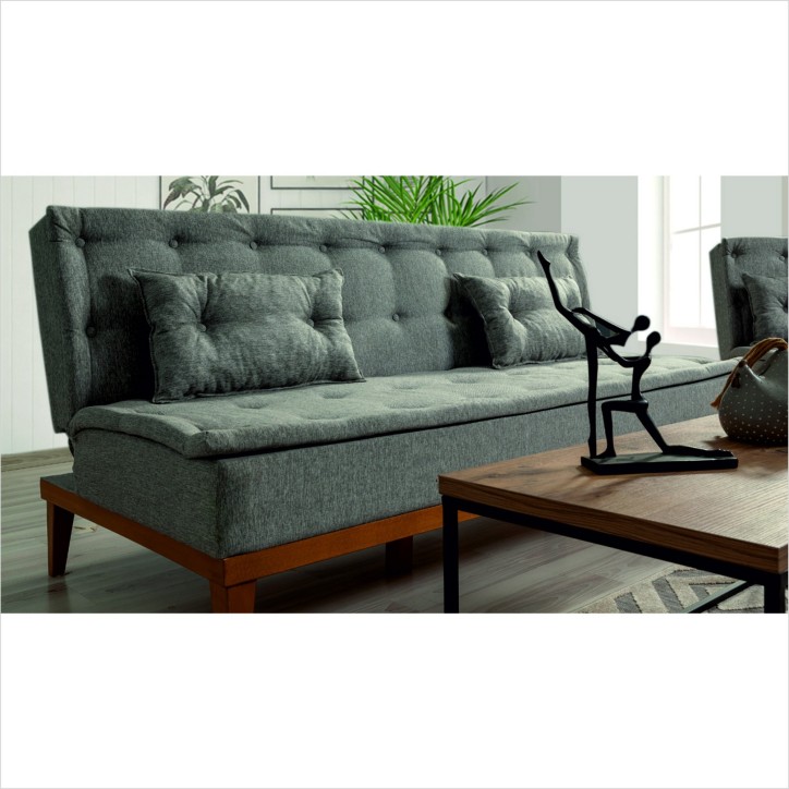 Set sofá cama sillón Fuoco TKM04-94216 Gris oscuro