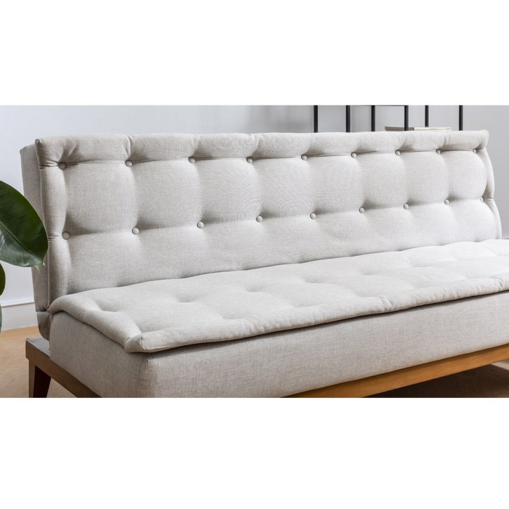 Set sofá cama sillón Fuoco TKM05-1005 Crema