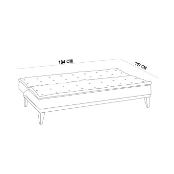 Set sofá cama sillón Fuoco TKM05-1005 Crema - 867UNQ1606