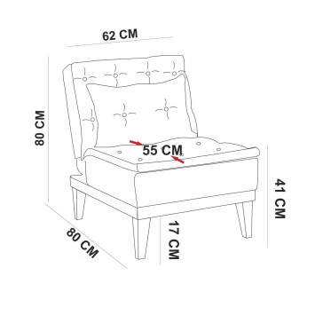 Set sofá cama sillón Fuoco TKM05-1005 Crema - 867UNQ1606