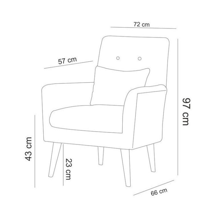 Set sofá cama sillón Terra TKM05-1005 Crema