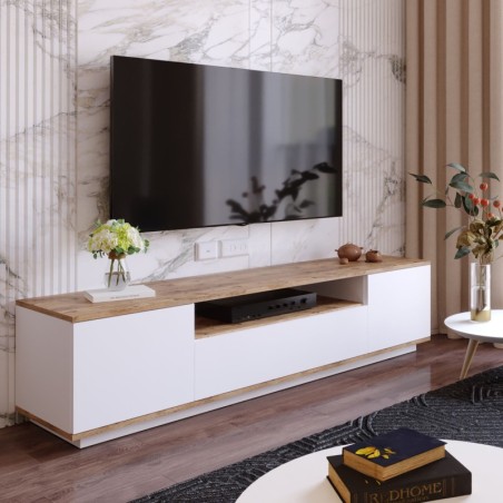 Mueble TV FR7-AW pino atlántico blanco