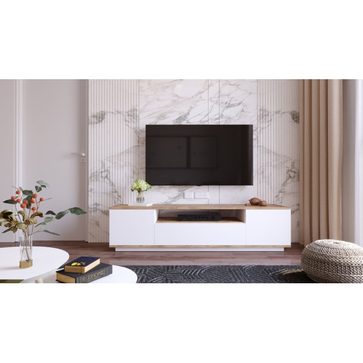 Mueble TV FR7-AW pino atlántico blanco