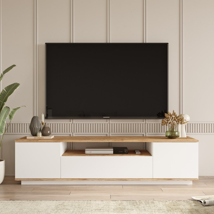 Mueble TV FR7-AW pino atlántico blanco