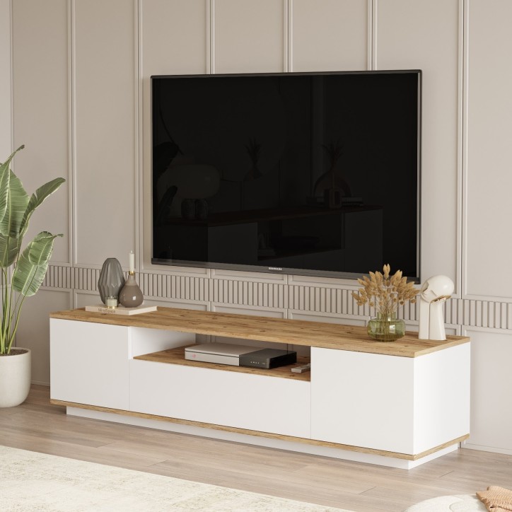 Mueble TV FR7-AW pino atlántico blanco