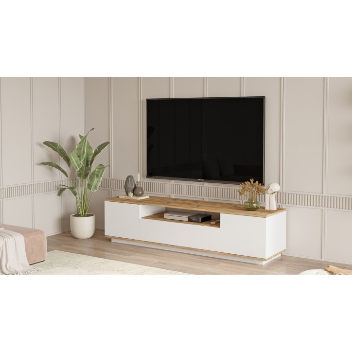 Mueble TV FR7-AW pino atlántico blanco