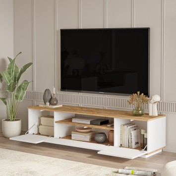 Mueble TV FR7-AW pino atlántico blanco - 956LCS1610