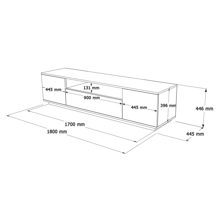 Mueble TV FR7-AW pino atlántico blanco