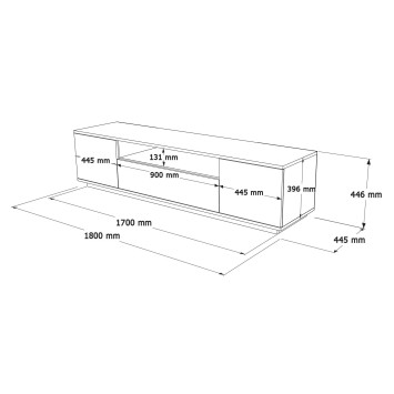 Mueble TV FR7-AW pino atlántico blanco - 956LCS1610