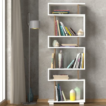 Librería Blok nogal blanco - 745DCD3606