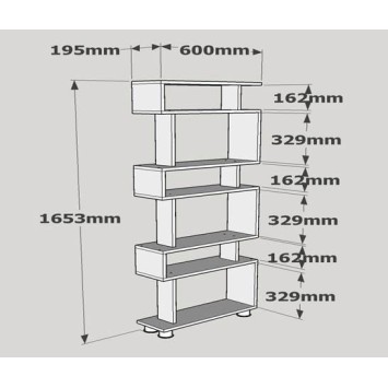 Librería Blok nogal blanco - 745DCD3606