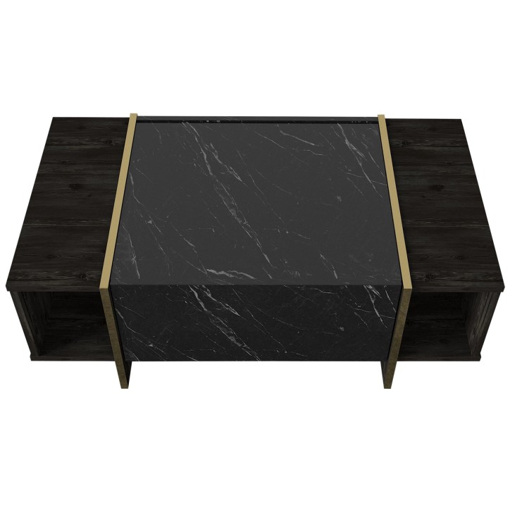 Mesa de centro Veyron dorado negro