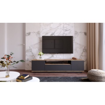 Mueble TV FR7-AA pino atlántico antracita - 956LCS1609