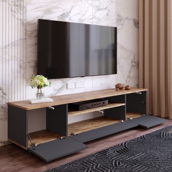 Mueble TV FR7-AA pino atlántico antracita - 956LCS1609