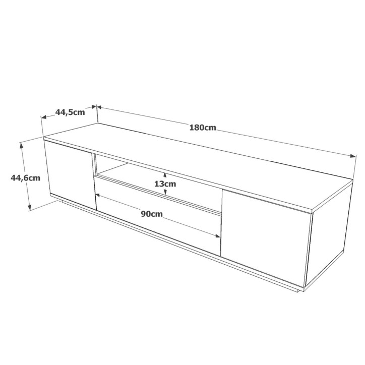 Mueble TV FR7-AA pino atlántico antracita